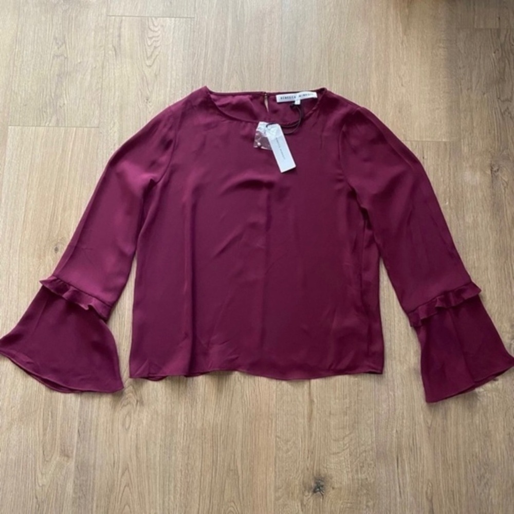 NWT Rebecca Minkoff Shanaya Top Purple Large‎ - Picture 3 of 7